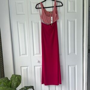 Alice & Olivia Arizona O ring two tone maxi dress Size 0